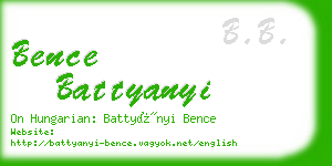 bence battyanyi business card